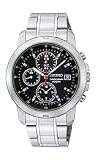 Seiko Sport Chronograph Steel Bracelet Black Dial Men's watch #SNDB03