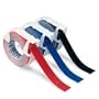 DYM520602 Glossy Finish Self-Adhesive Labeling Tape for Embossers, 1/4" x 144" Roll, Red