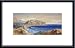 Monaco From Cap D'ail by Edward Lear 14.00X8.50 Framed with Black Metal Frame