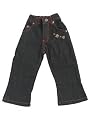 Toddlers' Black Jeans w/ Floral Embroidery