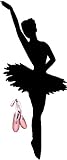 BALLERINA WALL DECAL STICKERS GRAPHIC ART DECALS DECOR, BLACK