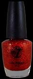 W7 Glitter Nail Polish Varnish - 2 Red Dazzle 15ml NEW