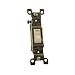 Leviton 1451-2W 15 Amp, 120 Volt, Toggle Framed Single-Pole AC Quiet Switch, Residential Grade, Grounding, White