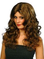 Childrens Toyshop  Toys : Glamour Wig,Brown,Long Curls