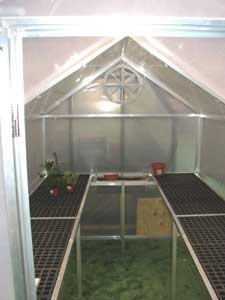 Easy2Build Poly Greenhouse 6 x 6 Shelving 3 sides - STC45682