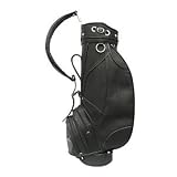 PIEL Deluxe 9 in. Leather Golf Bag 8242-BLK (Black)