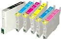 One set (6-pack) Compatible Patent free ink cartridges for Epson Photo R200/R300 T0601-4 ink cartridges