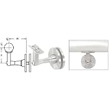 Buy CRL Satin Anodized Aluminum 2-Way Adjustable Glass Mounted Hand Railing Bracket... by CR Laurence