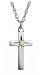 Sterling Silver and Peridot Children's Cross Pendant, 14