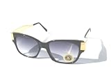 Small GOLD & BLACK Sophisti-CAT Eye Square Wayfarer ROCKABILLY Vintage Retro Sunglasses / Womens