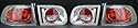 92-95 HONDA CIVIC ALTEZZA CRYSTAL CLEAR TAIL LIGHT, one set (left and right included), 3DR, INNER & OUTER TRANSPARENT LENS W/RED CAP (1992 92 1993 93 1994 94 1995 95) HD9295CCTL1