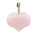 Rose Quartz Heart Pendant Charms for Necklace Earring Jewelry Making. Natural Love Stone Healing Crystal Bead
