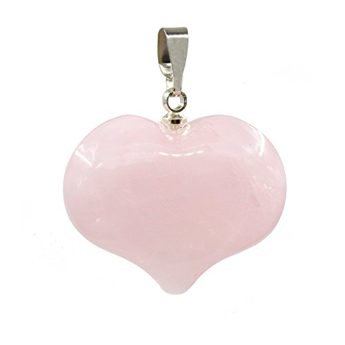 Rose Quartz Heart Pendant Charms for Necklace Earring Jewelry Making. Natural Love Stone Healing Crystal Bead