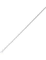 sterling silver 24" 2.2mm diamond cut sparkle chain with pear shape clasp 24 inches long