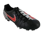 Nike Kids NIKE JR TOTAL90 SHOOT III FG SOCCER CLEATS 6 (BLACK/CHALLENGE RED/MTLLC SLVR)