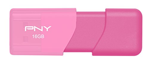 PNY Attache 16GB USB 2.0 Flash Drive, Pink (P-FD16GATT3P-GE)