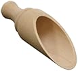 Dress My Cupcake Rustic Round Wood Scoop, 3.5-Inch