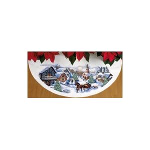 Dimensions-Counted-Cross-Stitch-Sleigh-Ride-Tree-Skirt
