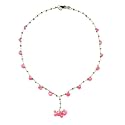 18K White Gold Pink Sapphire Necklace