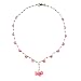 18K White Gold Pink Sapphire Necklace