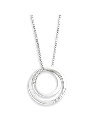 Ss White Ice .02ct. Diamond Necklace