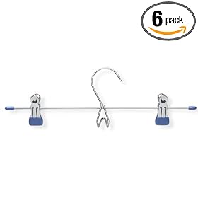 Honey-Can-Do HNGZ01193 Add-On Skirt/Pant Hanger, 6-Pack