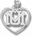 Montana Grizzlies "UM Heart" Pendant - Sterling Si...