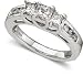 1 ctw Princess-Cut Three-Stone Diamond Ring
