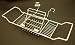Bath Caddy with Glass and Candle Holder - Polished Brass