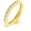 14k Gold Bonded Stacker Eternity Ring featuring Channel Set Clear CZ Baguettes Embeded in the Band - Size: 5-10
