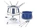 Chantal Blue/Stainless Steel Combo Fondue Pot 2 Qt.