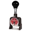 Royall Economy Numbering Machine, Six Wheels, Pre-Inked/Re-Inkable, Black