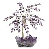 Gemstone tree, 'Amethyst Leaves' (large) 7.9" W x 7.9" H x 7.9" D
