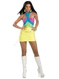 Sexy Mod Hippie Costume Theatre Costumes Mini Dress Retro 60s 70s Groovy