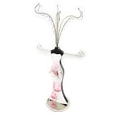 Porte-bijoux "Papillon de Soie" rose blanc