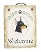 Doberman Dobermans 6x8 Hanging Welcome Slate