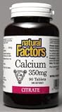 Calcium Citrate 350mg (90Tablets) Brand: Natural Factors