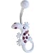 White Hot Pink Gem IZZY LIZZY Belly Ring