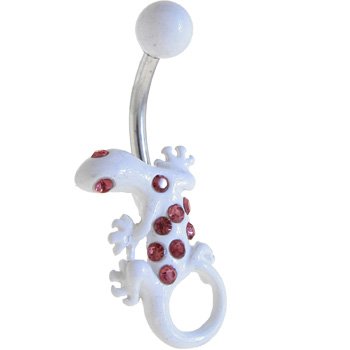 White Hot Pink Gem IZZY LIZZY Belly Ring