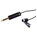 Electronics : Black 1000 Ohm Miniature Tie Clip Omni Directional Electret Condenser Microphone With 4m Lead Termin