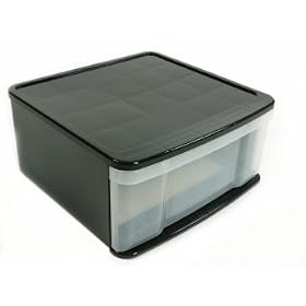 <b>Iris Stacks Up! Extra Large Stacking Drawer-Black</b>