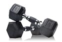 Hex Dumbbell Pairs; Rubber Grip Inlay; Chrome Finish