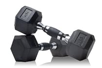 Hex Dumbbell Pairs; Rubber Grip Inlay; Chrome Finish