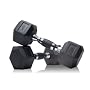 Hex Dumbbell Pairs; Rubber Grip Inlay; Chrome Finish