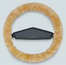 Classic Accessories 20223 Sheepskin Steering Wheel Cover, Grey
