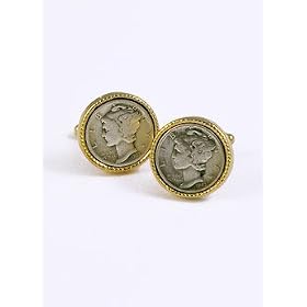 Roberto Villini Two-Tone Round Cuff Links