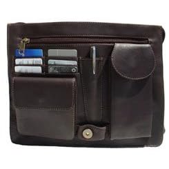 Piel Leather Large Handbag With Organizer Saddle