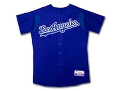 Los Angeles Dodgers Authentic MLB Batting Practice Jersey (Royal) by Majestic Athletic