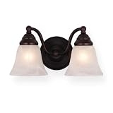 Standford 2 Light Bathroom Vanity Lighting Fixture Oil Burnished Bronze White Alabaster Glass B8004 31MNo3mSLZL. SL160 Standford 2 Light Bathroom Vanity Lighting Fixture Oil Burnished Bronze White Alabaster Glass B8004