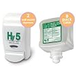 Hy5 Alcohol-FREE Hand Sanitizer OSHA ADA - Office Starter PACK (2 Dispensers and (8) 1L cartridges; each is vacuum-sealed)